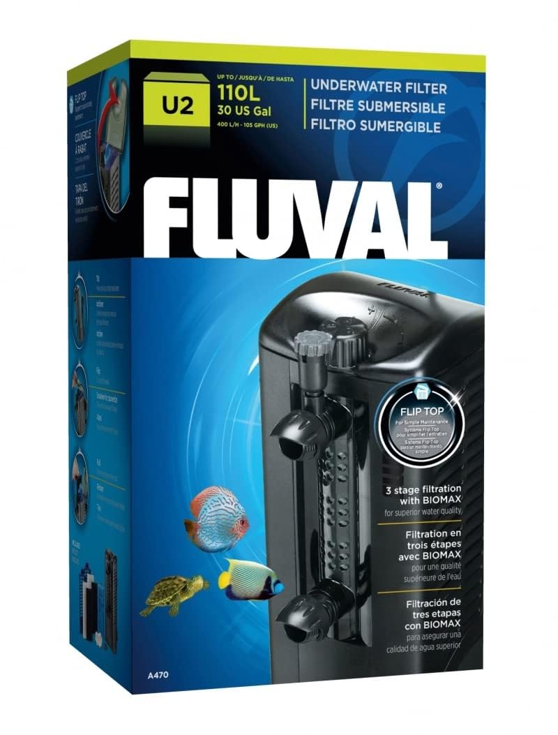 Fluval U2 iç filtre, 45 ila 110 l akvaryumlar için, 5 W