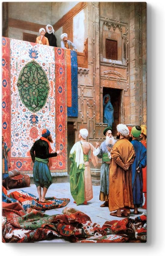 Jean Leon Gerome - Halı Tüccarı Tablosu 40 x 70