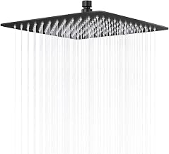 Fause Tepe Duş Başlığı Kare Slim 304 Metal 25x25 cm (Mat Siyah)