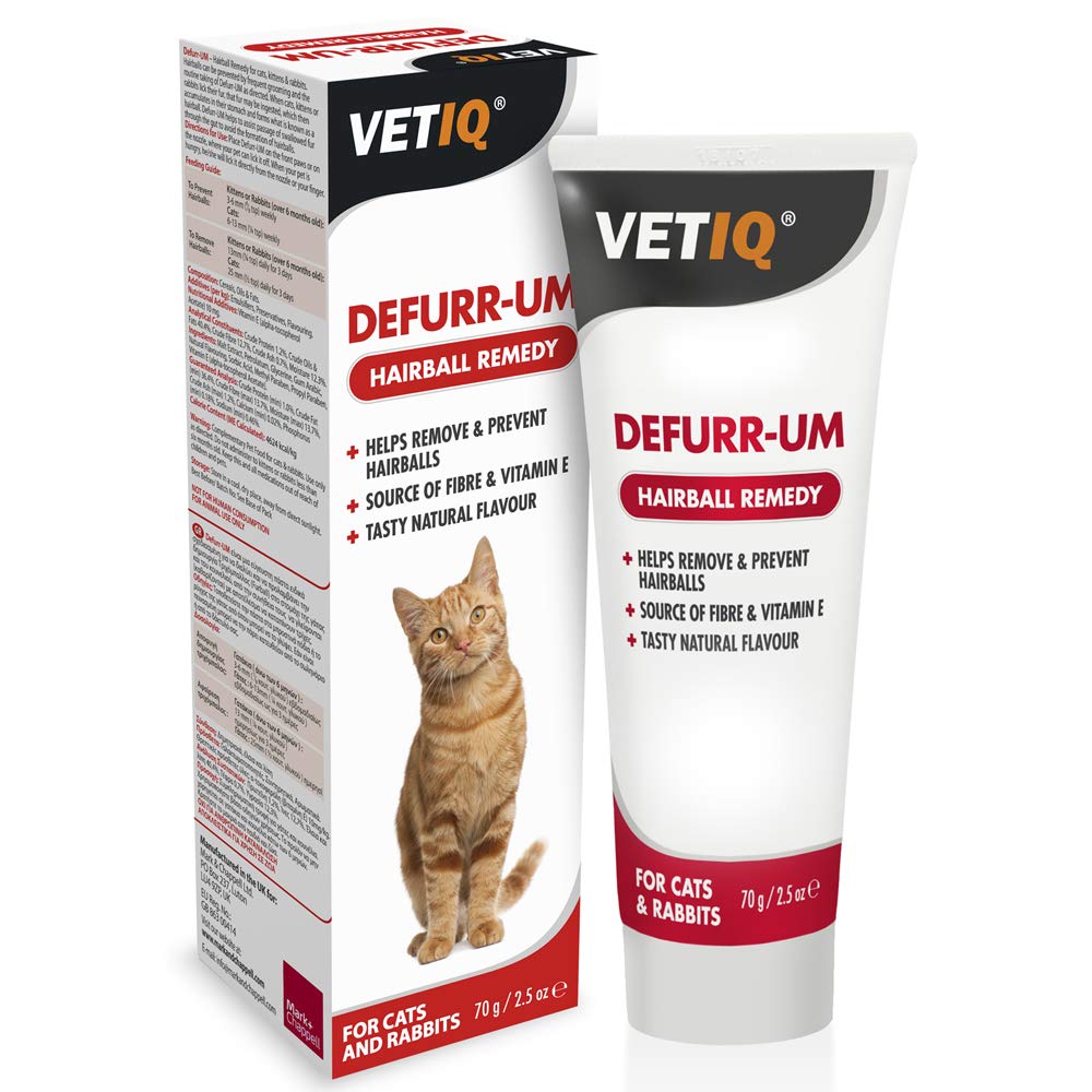 VetIQ Defurr-Um Anti Hairball - Kediler için Malt Macun 70 Gr.