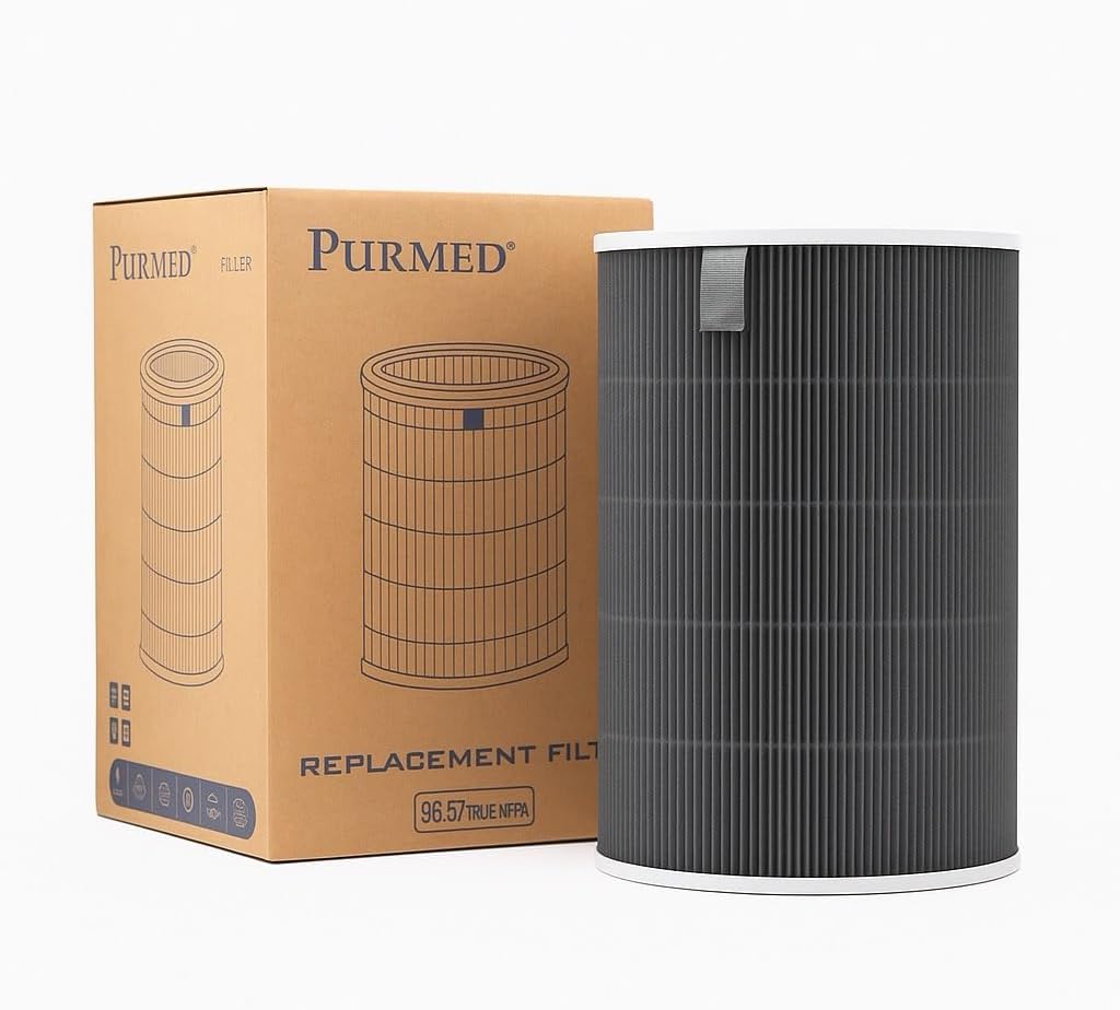 Purmed Xiaomi Mi Mijia Smart Air Purifier 6 Uyumlu Gri Hepa Filtre | Yüksek Verimli, Rfıd Chip