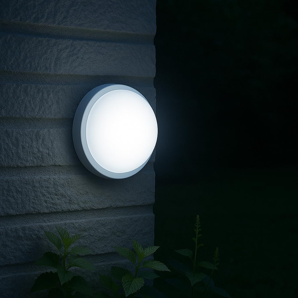 Artos 15W LED Beyaz Tavan Duvar Lambası IP65 Su Geçirmez | Beyaz Işık 6500K | 1500 Lümen | 220V | Banyo Bahçe Balkon İçin Dış Mekan Aydınlatma | 120W Ampul Eşdeğeri