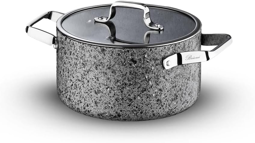 Brioni Stone-Age Çizilmez Yanmaz Yapışmaz Indüksiyonlu 24 Cm Derin Tencere