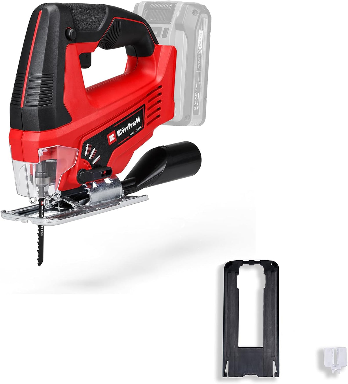 Einhell Akülü Dekupaj Testere TC-JS 18 Li Power X-Change (Li-Ion, 18 V, 20 mm Kaldırma Yüksekliği, Maks. 45° Açılı Kesimler, Sarkaç Fonksiyonu, Aletsiz Testere Bıçağı Değişimi) - 4321209