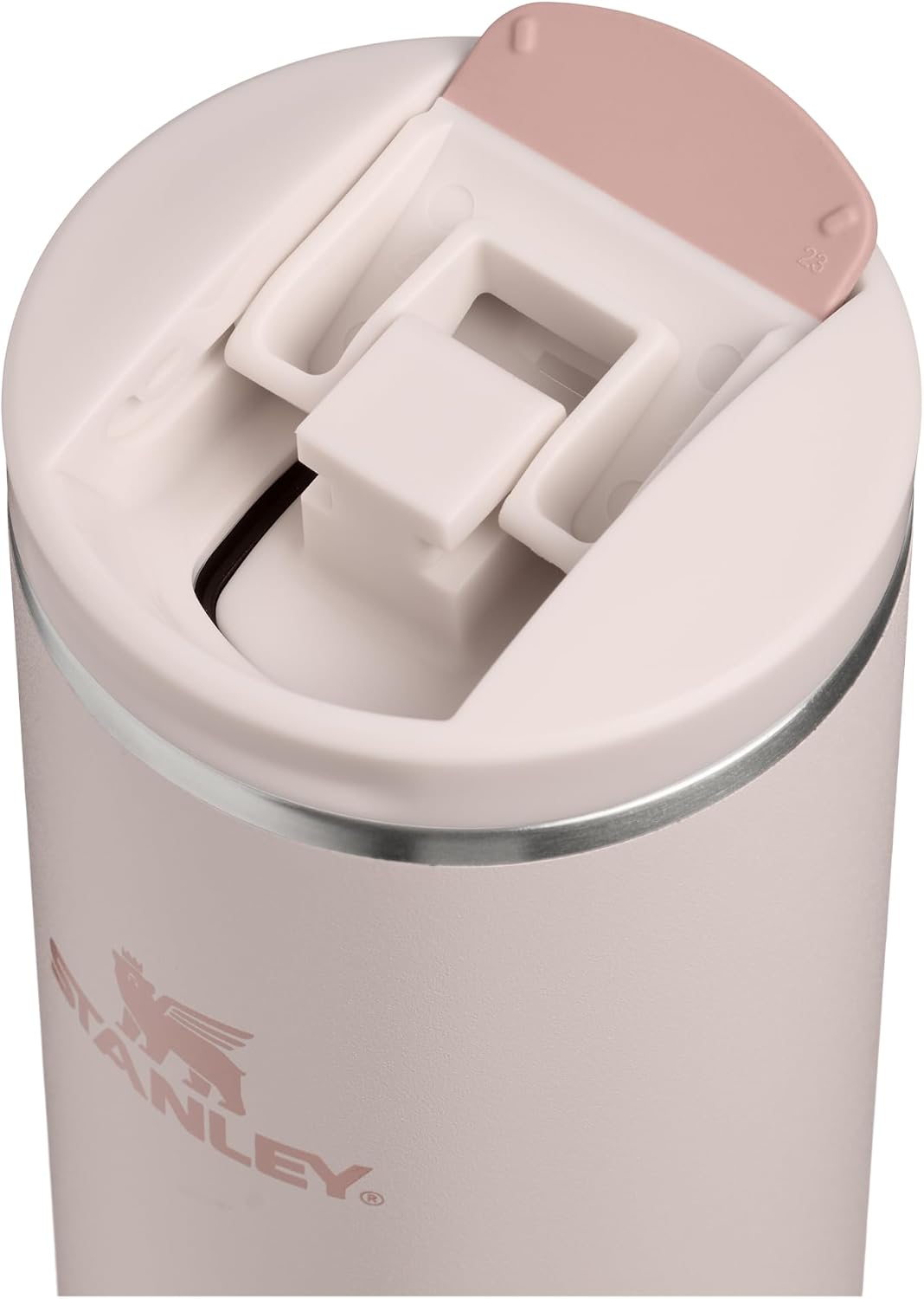 STANLEY The Transit FlipTop Mug Termos 0.60 Litre - Pembe Kuvars (Rose Quartz) | Paslanmaz Çelik