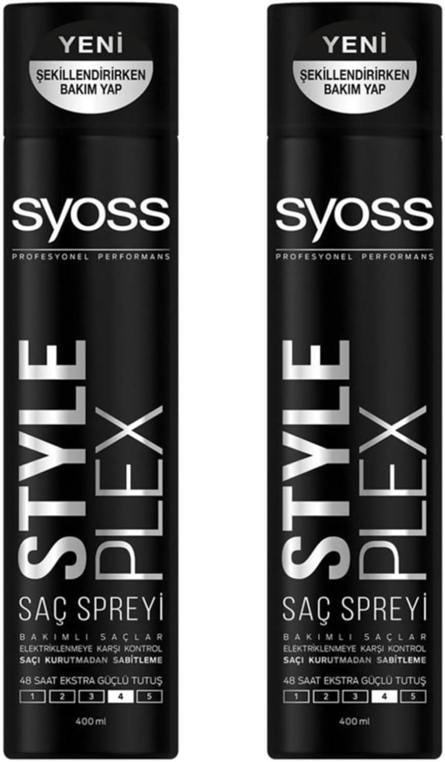 Syoss Styleplex Saç Spreyi, 400 ml, 2 Adet 40151002040870