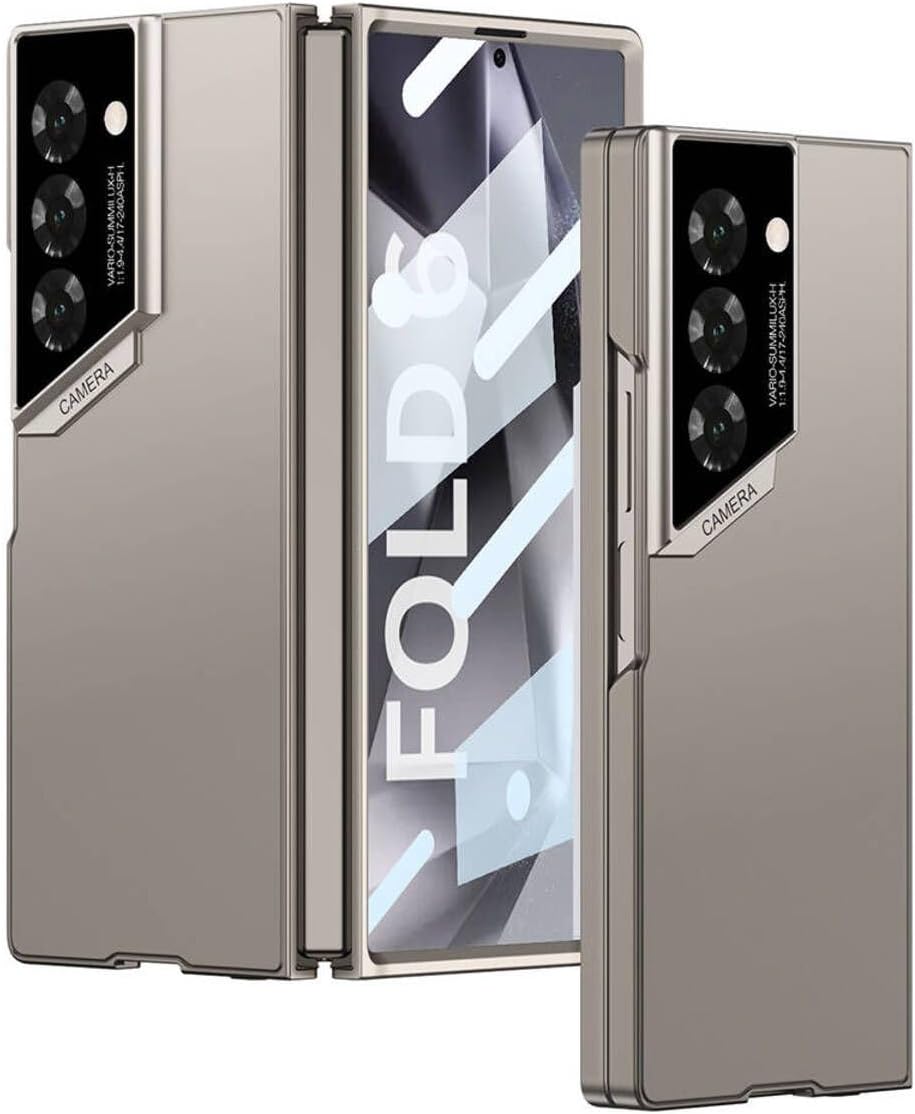 Galaxy Z Fold 6 Kılıf Ultra İnce Kamera Korumalı Sert Rubber Zore 3. Seri Procase Kapak-Titanyum-Gri