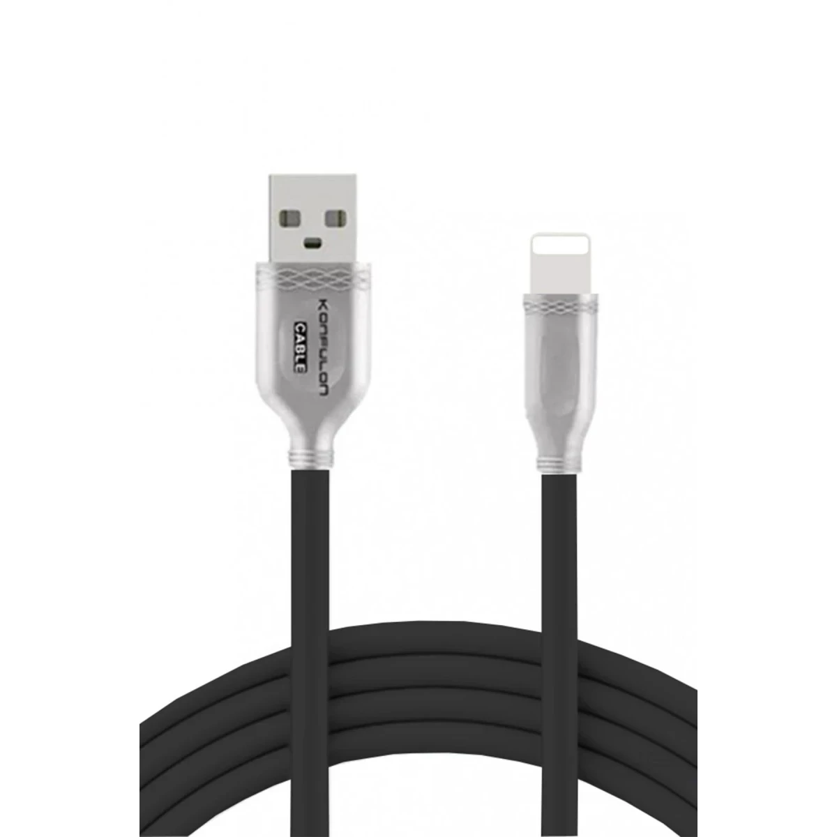 Konfulon S48 Lightning Kablo iphone Uyumlu 1M 3A - Siyah