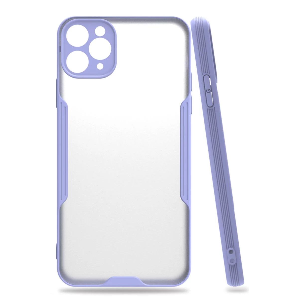 Apple iPhone 11 Pro Max Kılıf Platin Silikon - Lila