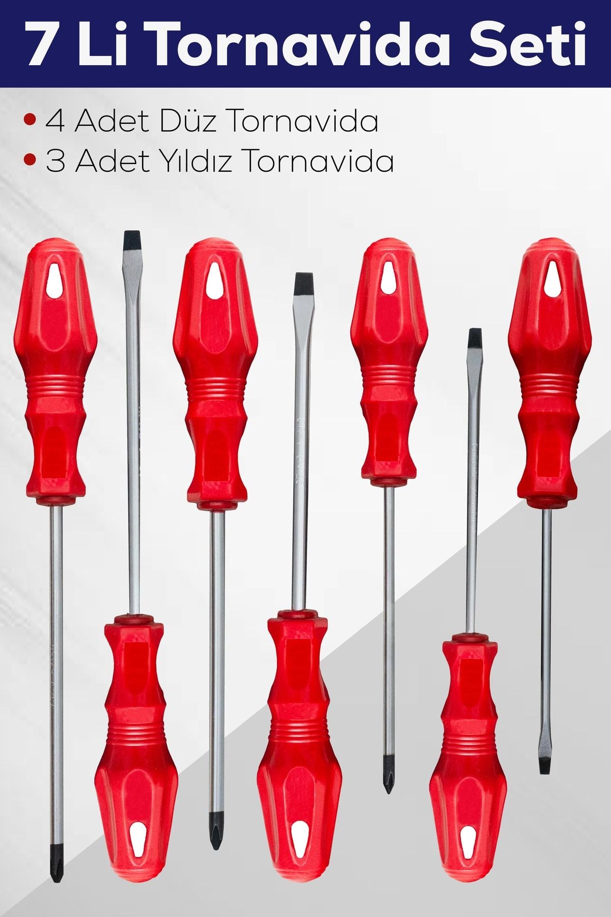 7'li Tornida Seti (4 ADET DÜZ TORNİDA 3 ADET YILDIZ TORNİDA)