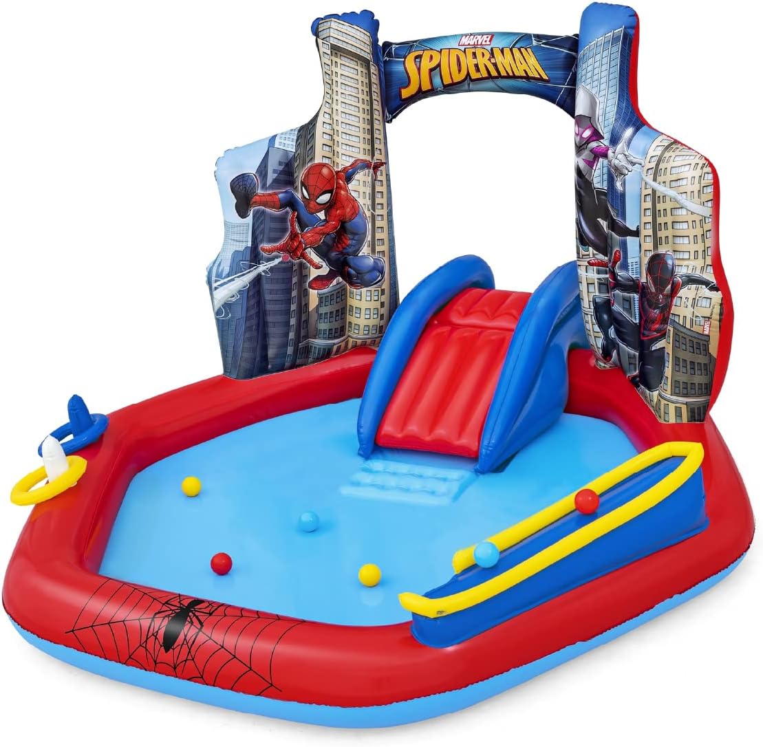 Bestway Spider–Man Şişirilebilir Oyun Merkezi 2,11 m x 2,06 m x 1.27 m