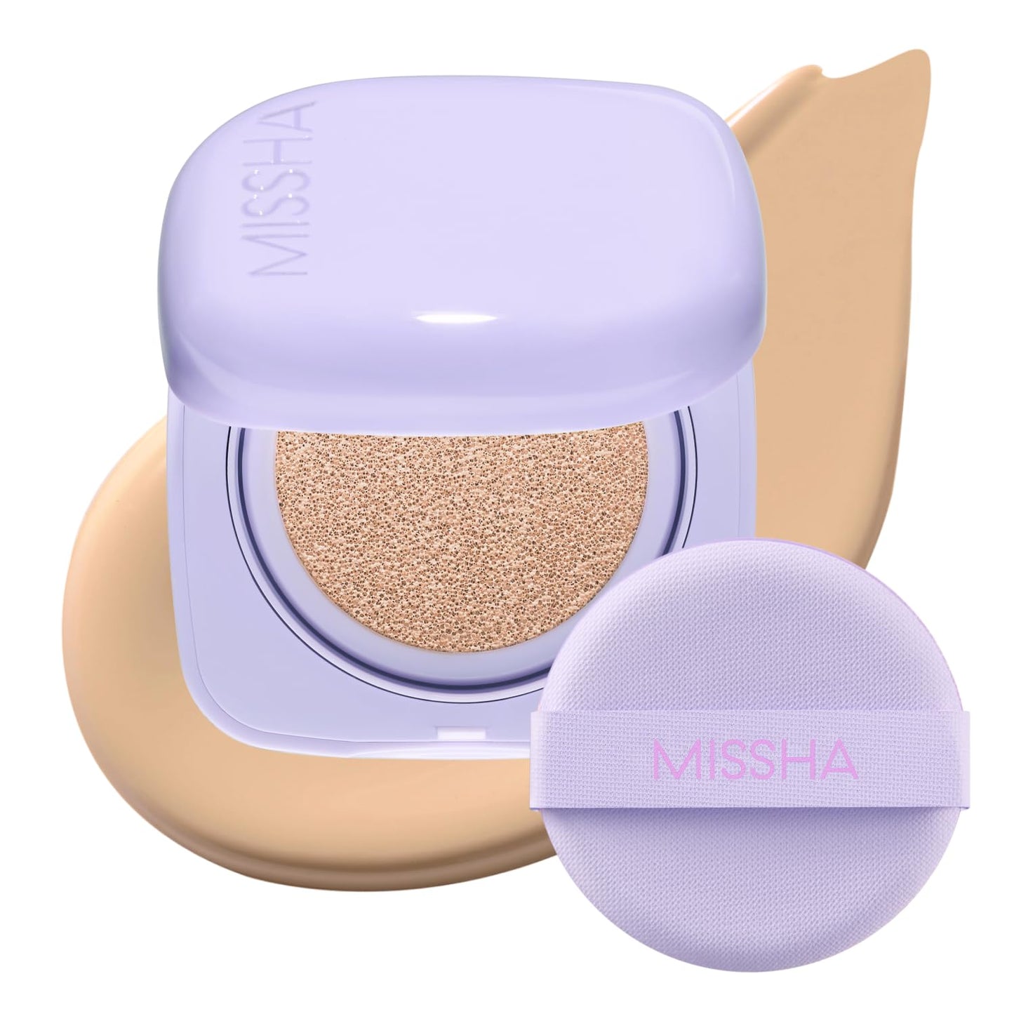 MISSHA Yoğun Kapatıcı, Nemli ve Parlak Bitişli Cushion Glow Layering Fit Cushion SPF50 PA No.23 Sand