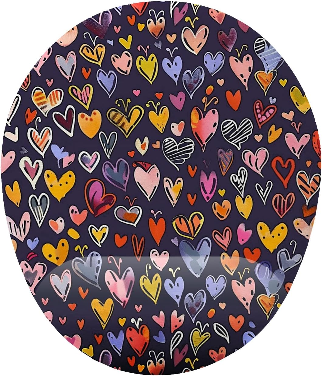 Kalp Desenli Bilek Destekli Mouse Pad