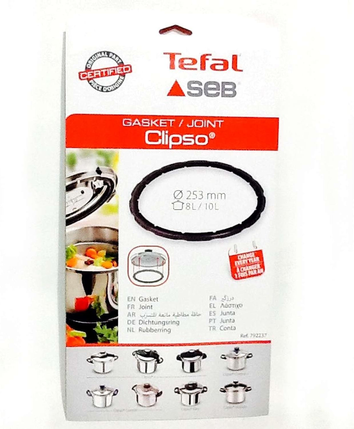 Tefal Clipso 8-10 Litre Düdüklü Tencere Kapak Contası SS-794417