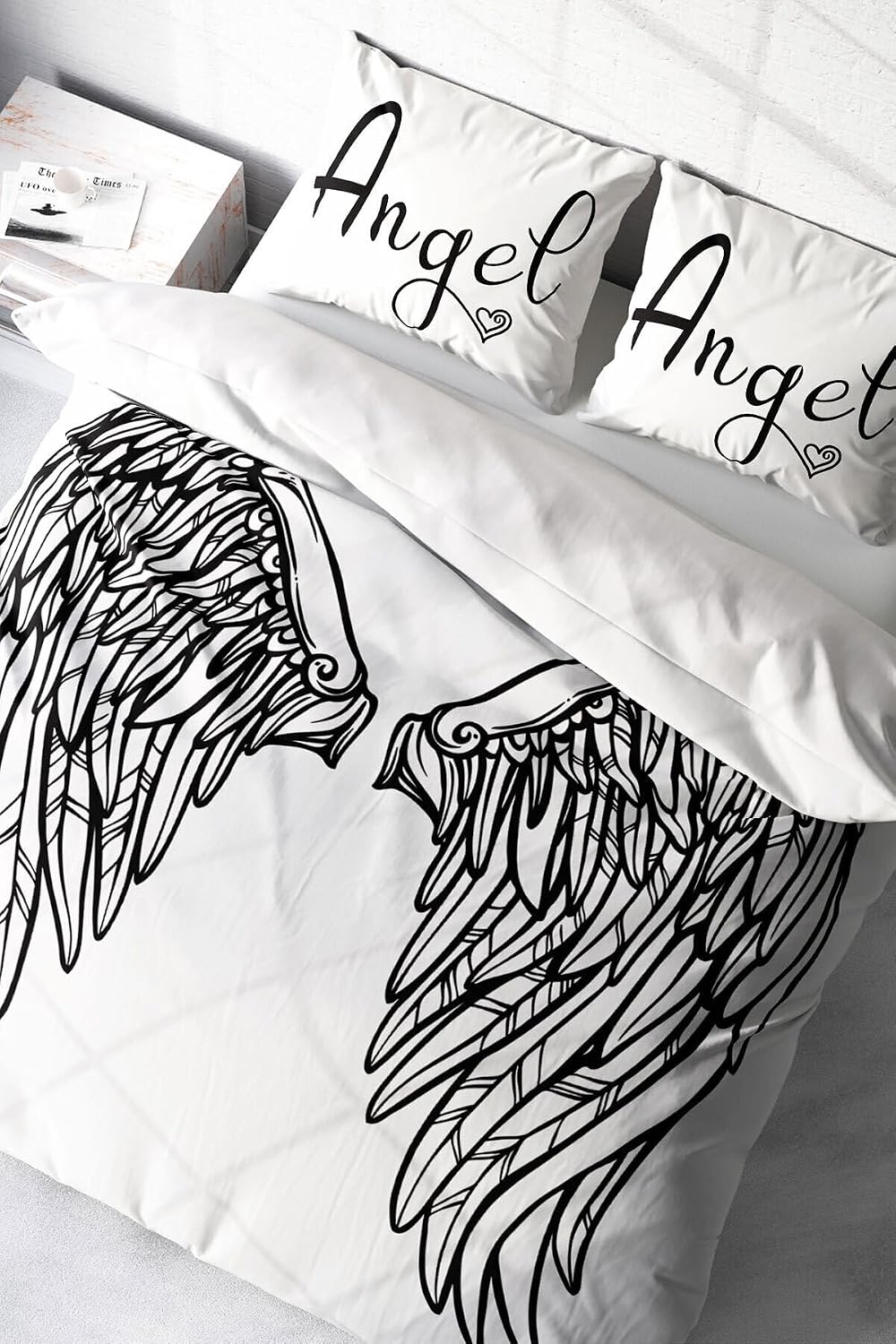 MONOHOME%100 Pamuk Saten Çift Kişilik Nevresim Takımı Angel Wing, MONOHOME39912