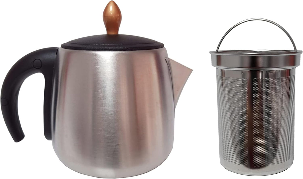 ARZUM AR3004 ÇAYCI KLASİK ÇAY MAKİNESİ ORİJİNAL FİLTRELİ İNOX DEMLİK