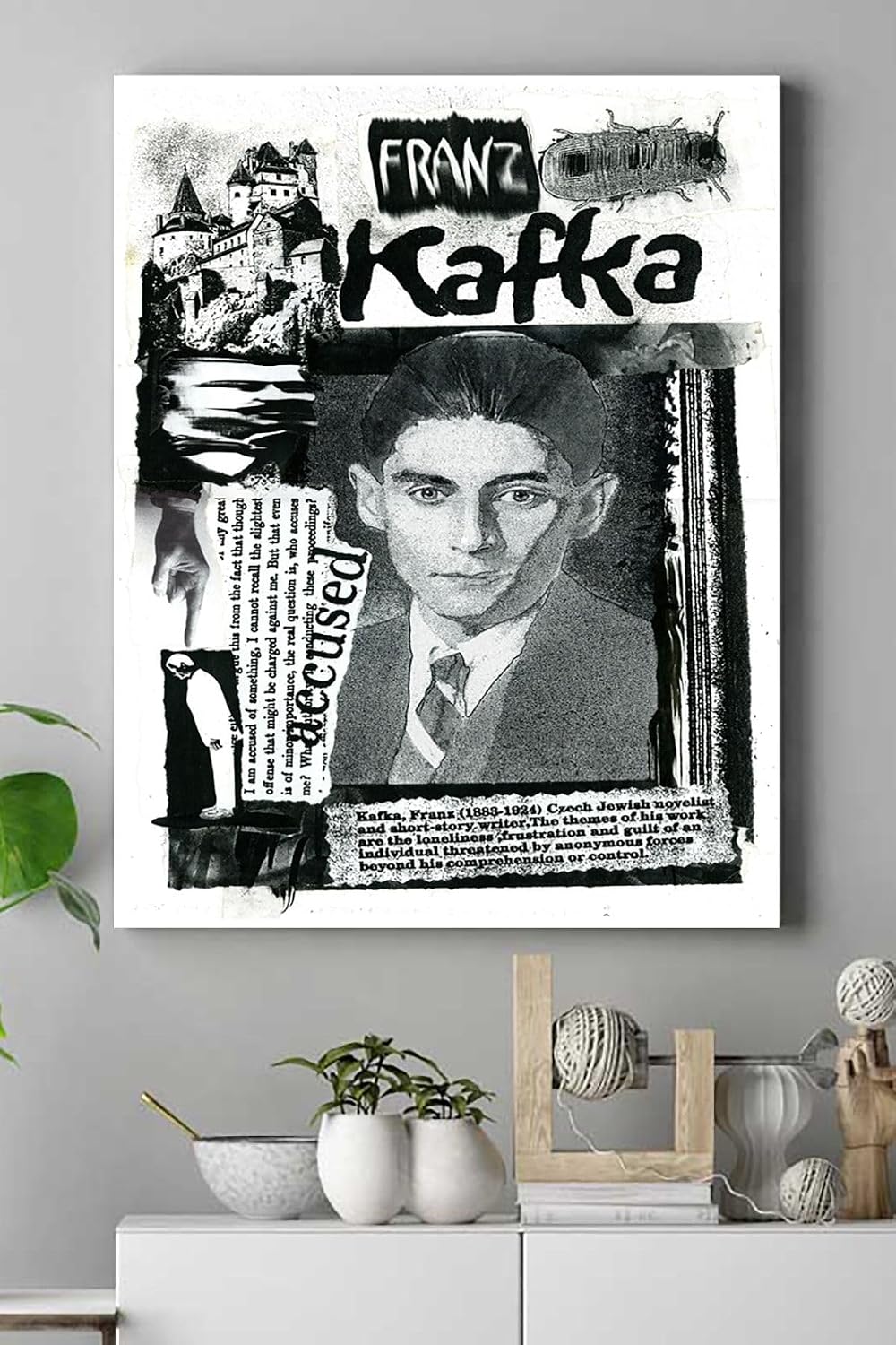 Postermanya (pster16390) Franz Kafka Kanvas Tablo 40 x 60