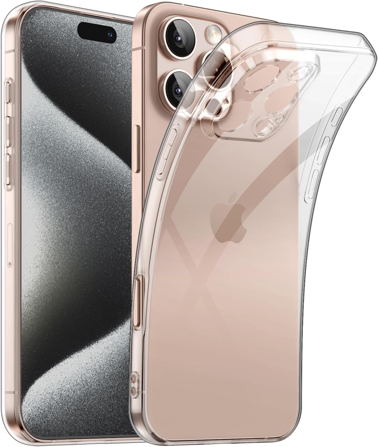 iPhone 16 Pro Şeffaf Kılıf, Kamera Korumalı Şeffaf Silikon Kılıf, Kamera Koruyuculu iPhone 16 Pro Transparent Kılıf