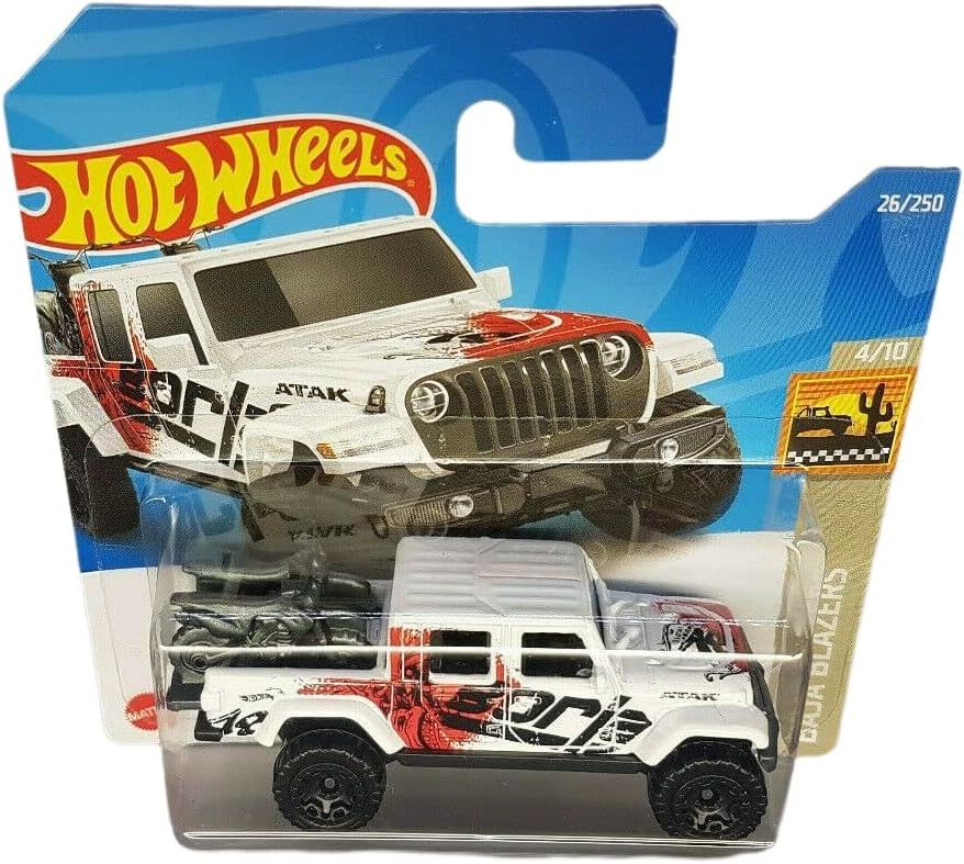 ´20 Jeep Gladiator - Baja Blazers 4/10 - HCW66 - Short Card - Borla - ATAK - Mattel 2022