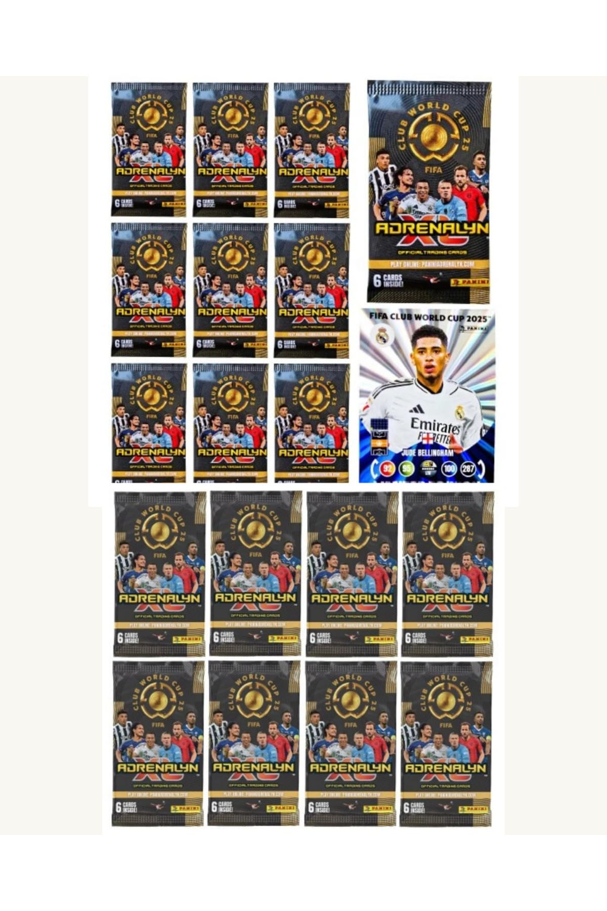 Panini FIFA Club World Cup 2025 Adrenalyn XL Official Trading Cards, 20 Paket, 120 Kart