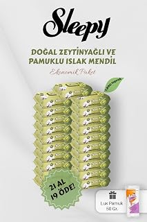Sleepy 90' lı Zeytinyağlı Pamuklu Bebek Mendili 21 AL 19 Öde Hediyeli