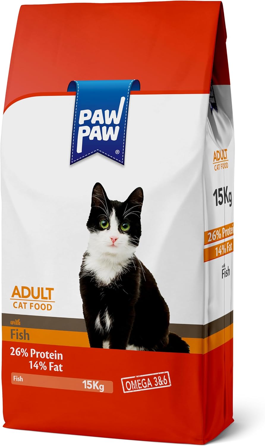 Pawpaw Yetişkin Kedi - Balıklı Kuru Mama 15 Kg