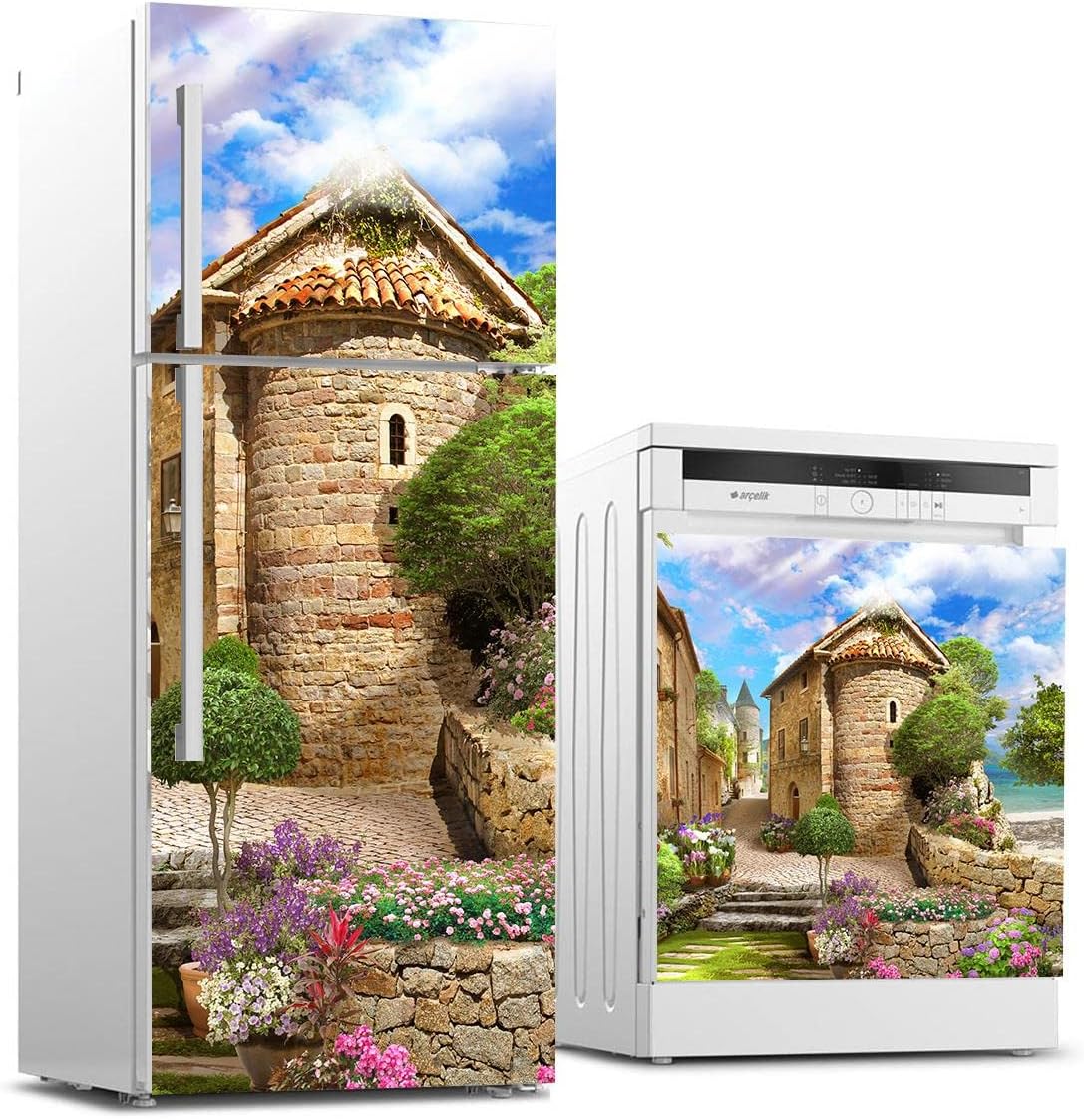 Buzdolabı ve Bulaşık Makinası Beyaz Eşya Sticker Kaplama Antik Ev