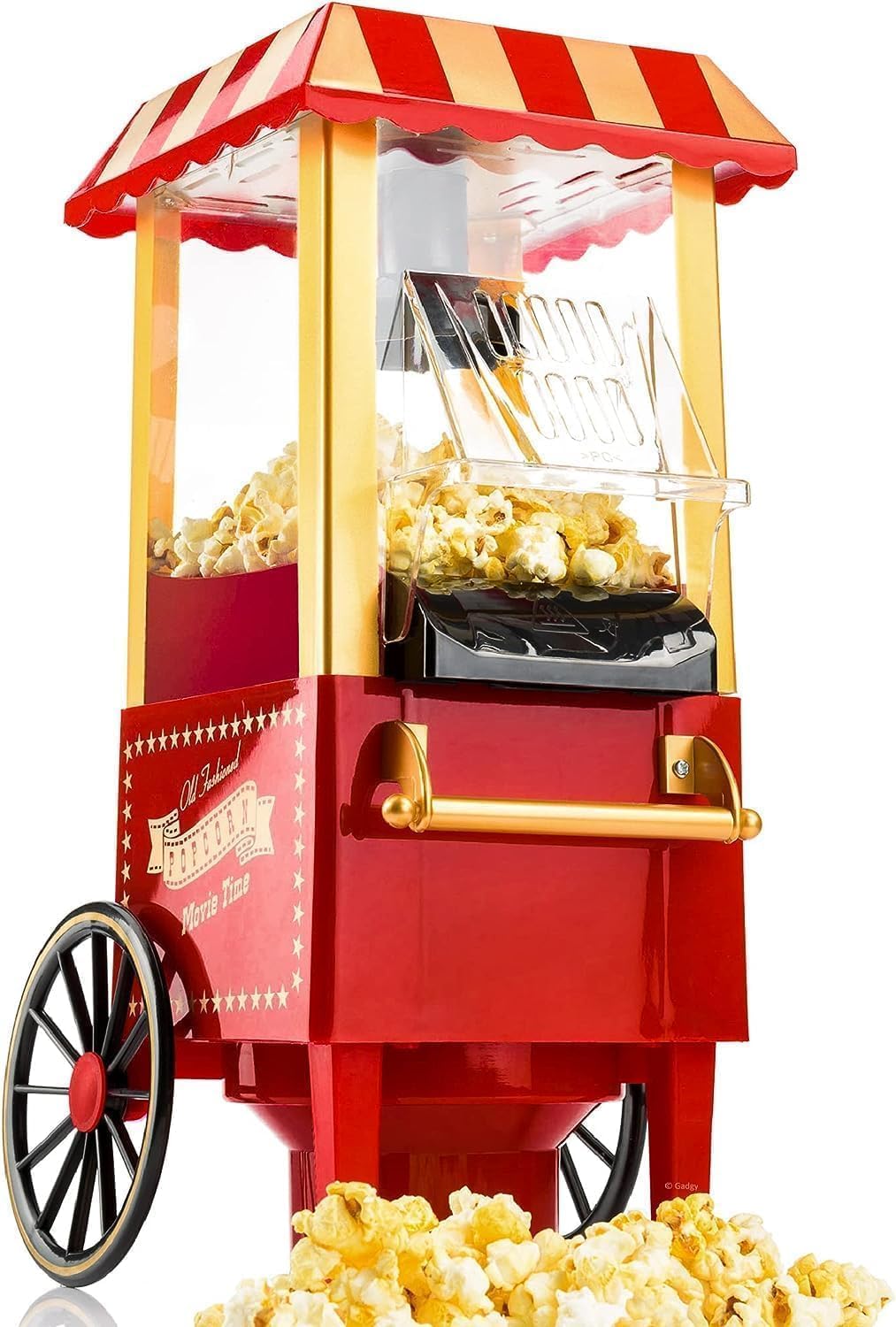 Coverzone Patlamış Mısır Makinesi – Yağsız ve Sağlıklı Popcorn Yapma Makinesi, 5 Dakikada Hazır, Şeffaf Kapaklı, Kompakt Tasarım, Evde Sinema ve Film Geceleri İçin Pratik Atıştırmalık Makinesi | MP85A