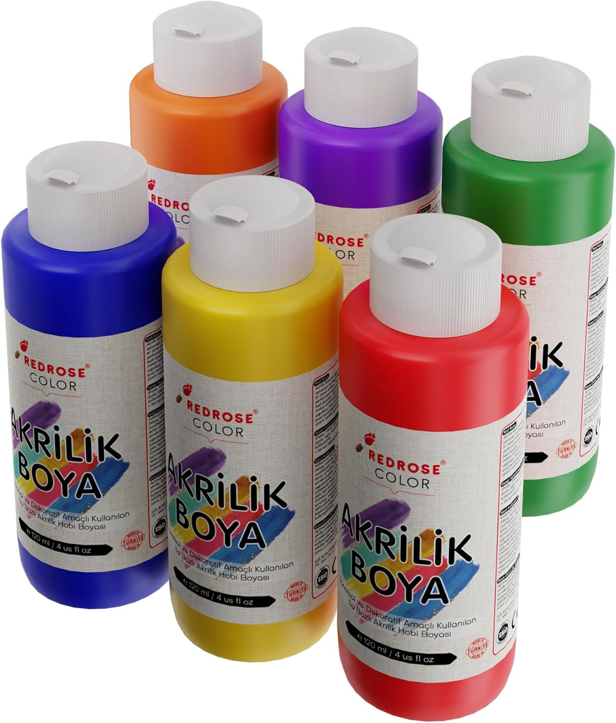 Ara Renkler Akrilik Boya 6'lı Set 6x120 ml