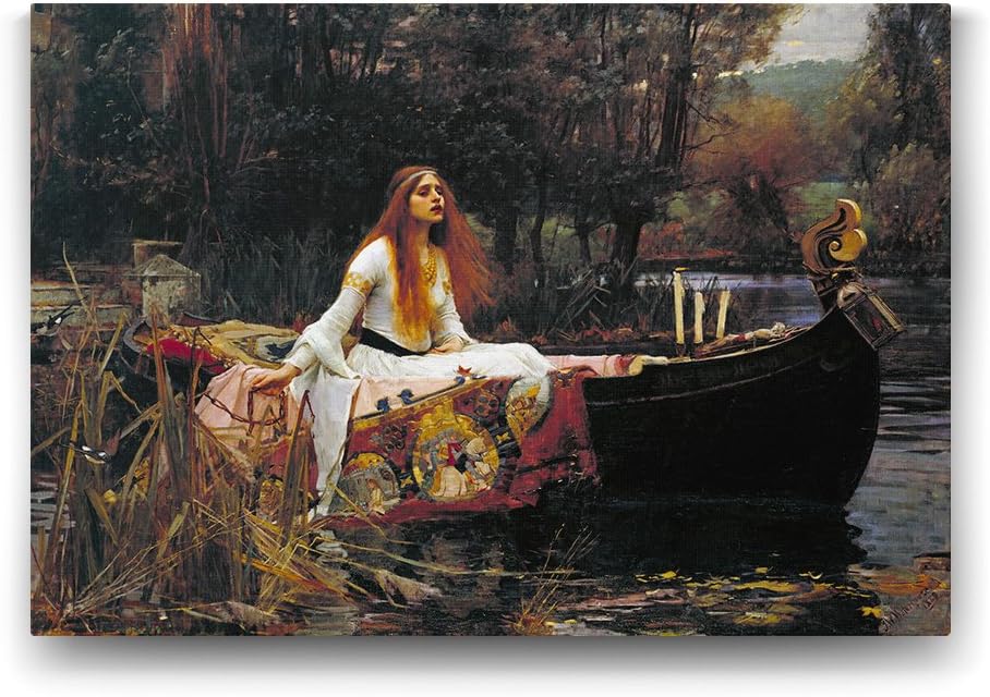 Edmund Blair Leighton - Lady of Shalott Tablosu - 90x60cm
