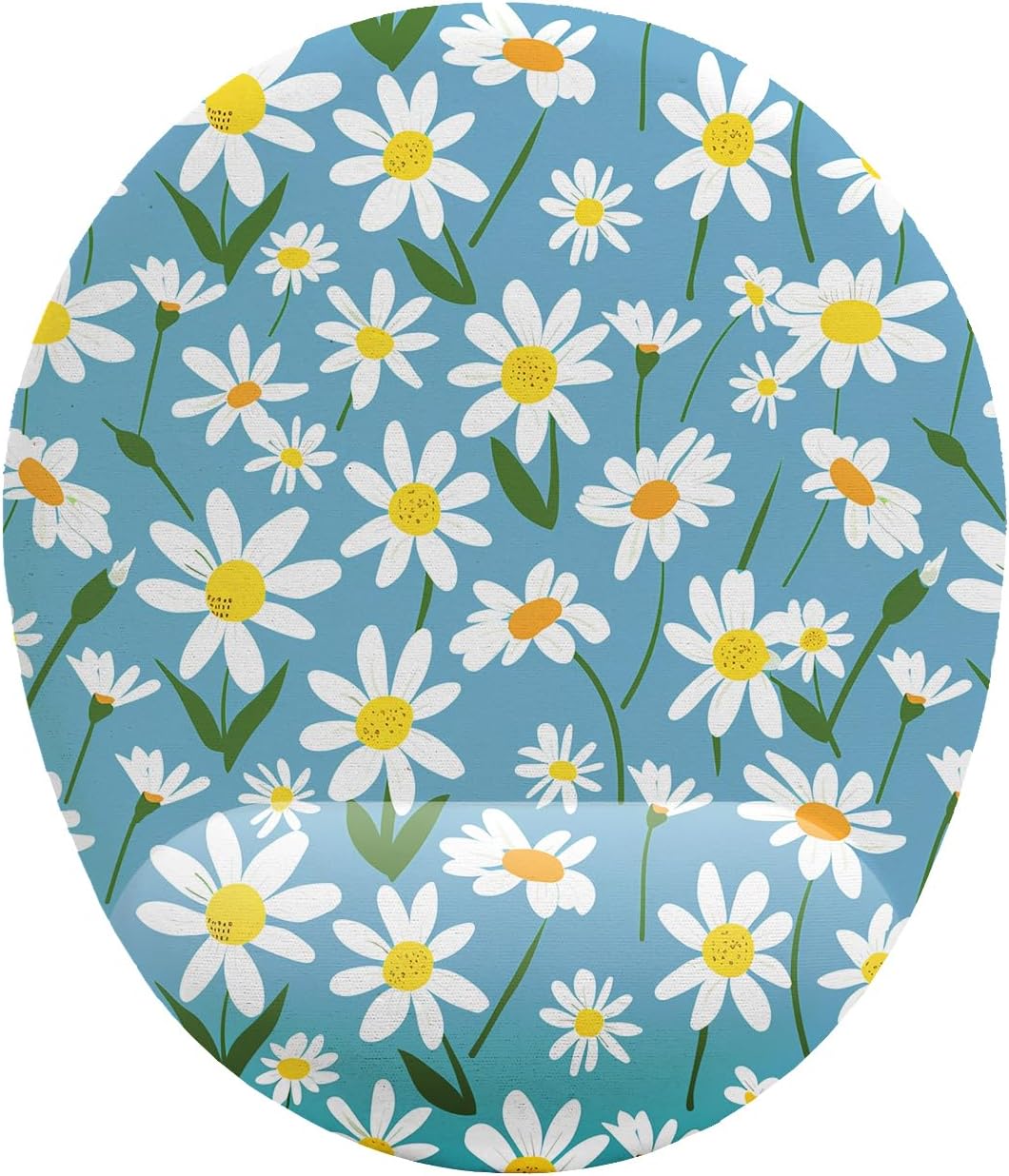 Papatya Desenli Bilek Destekli Mouse Pad
