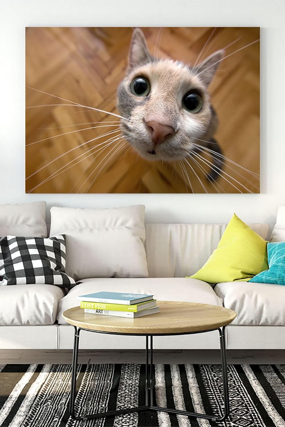 Postermanya (pster16508) Kedi Eğlenceli Mizahi Kanvas Tablo 4 50 x 70