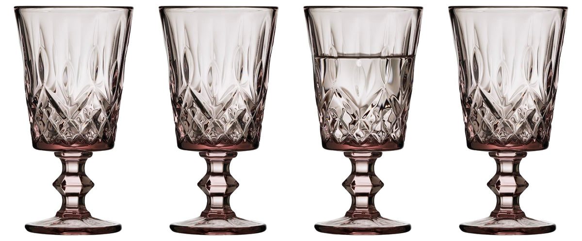 Lyngby Glas Sorrento Şarap Kadehi 4 Adet 29 Cl Pembe