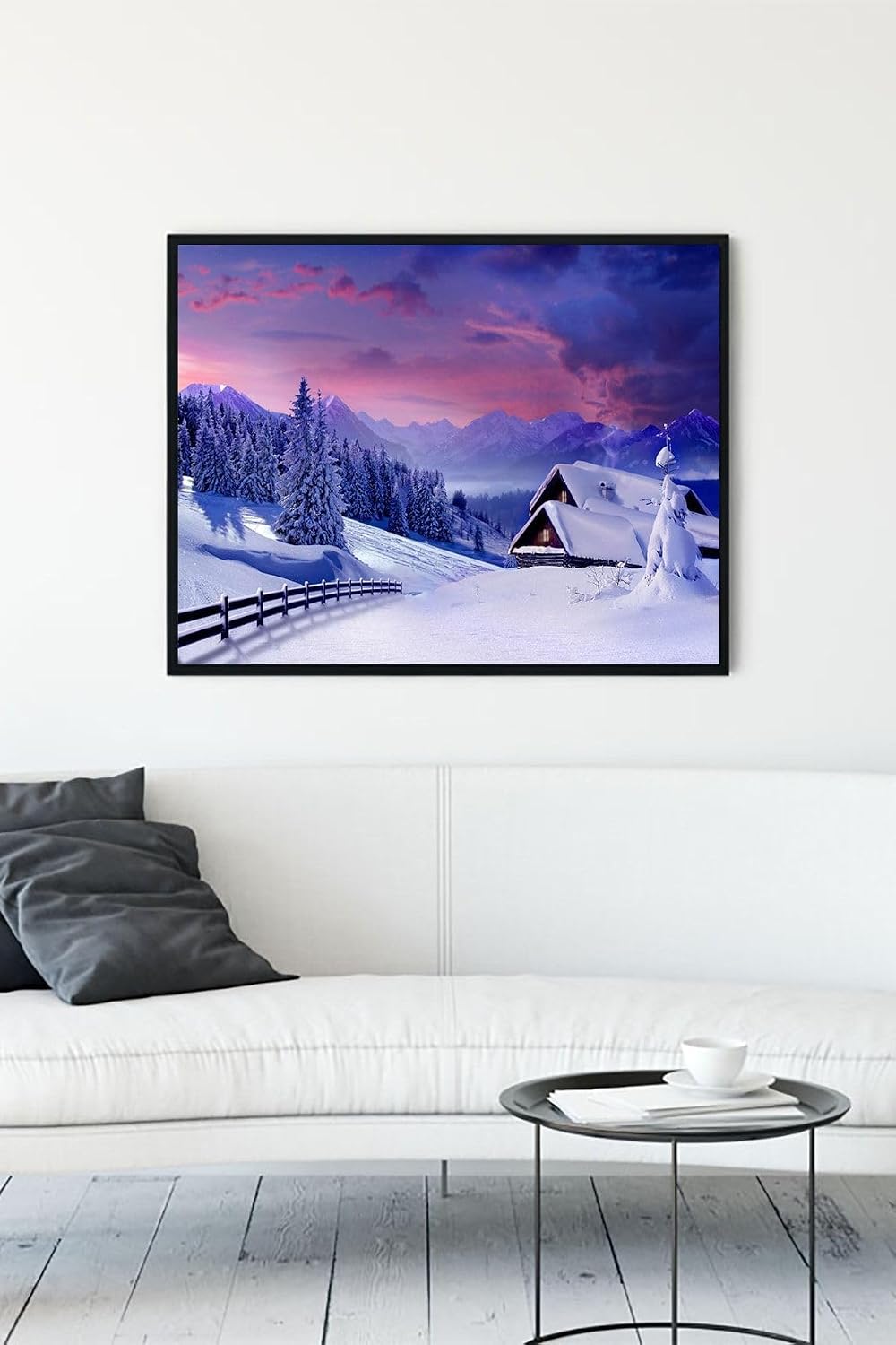 Postermanya (pster12253) Kış Kar Manzara Çerçeveli Tablo 6 (40x50cm)
