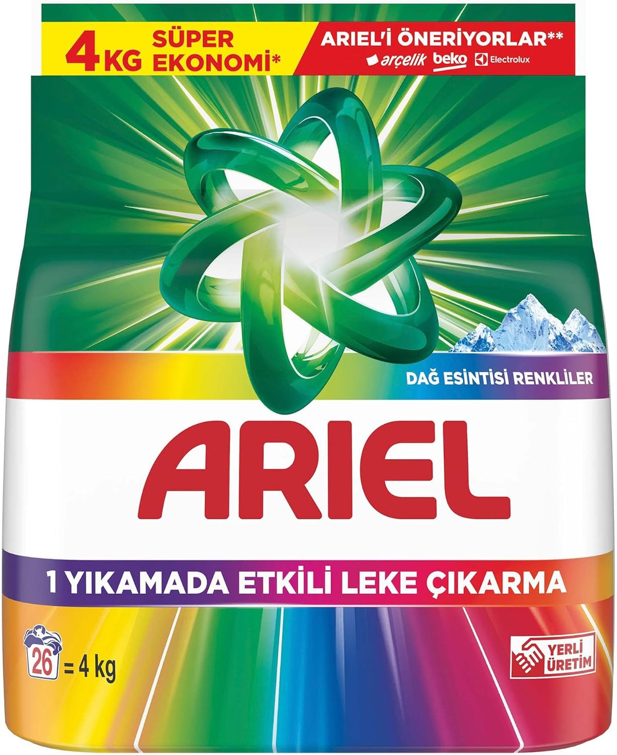 Dağ Esintisi Renklilere Özel 4 kg Hızlı Çözünme Toz Çamaşır Deterjanı