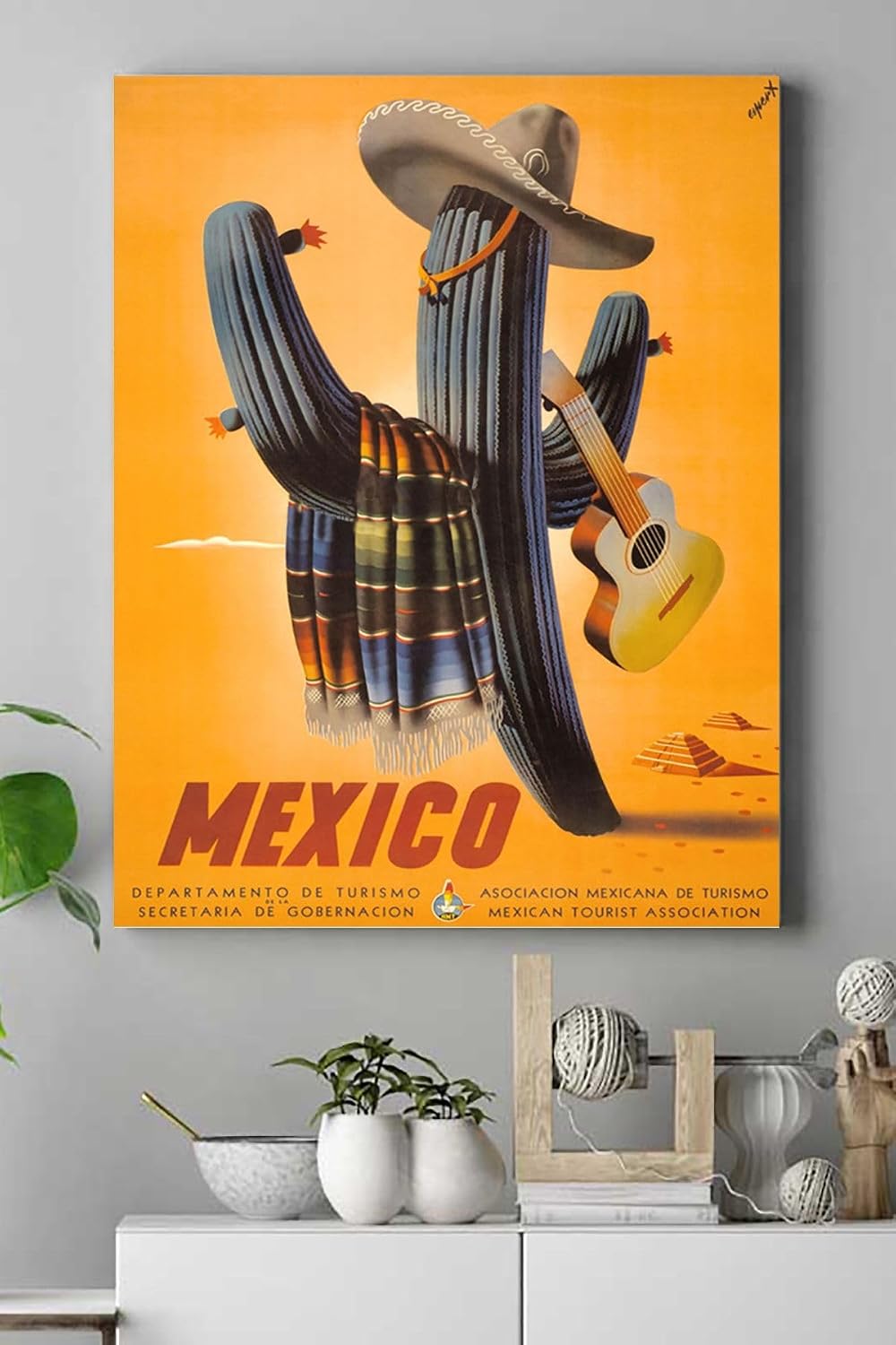 Postermanya (pster16983) Meksika Vintage Manzara Kanvas Tablo 2 40 x 60
