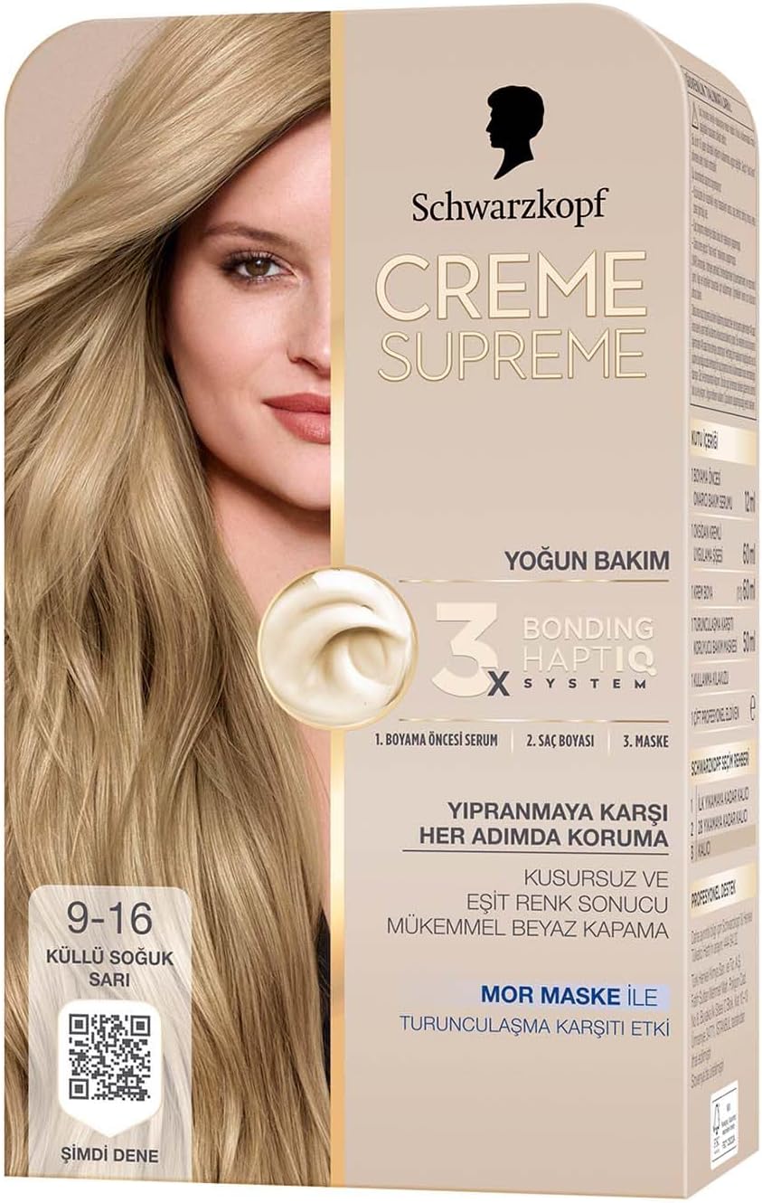 Creme Supreme Saç Boyası 9-16 Küllü Soğuk Sarı