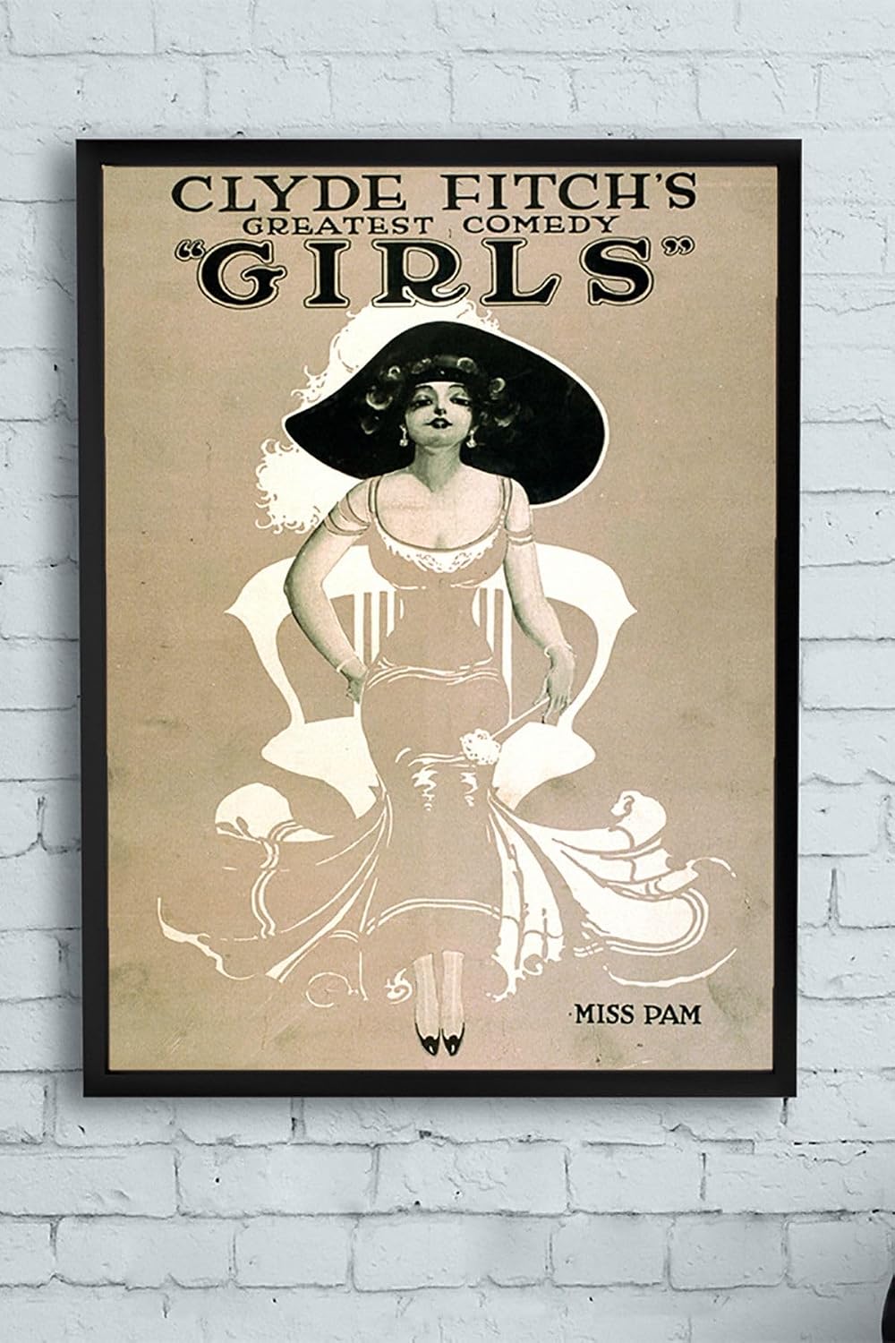 Postermanya (pster11118) Girls Vintage Çerçeveli Tablo (40x50cm)