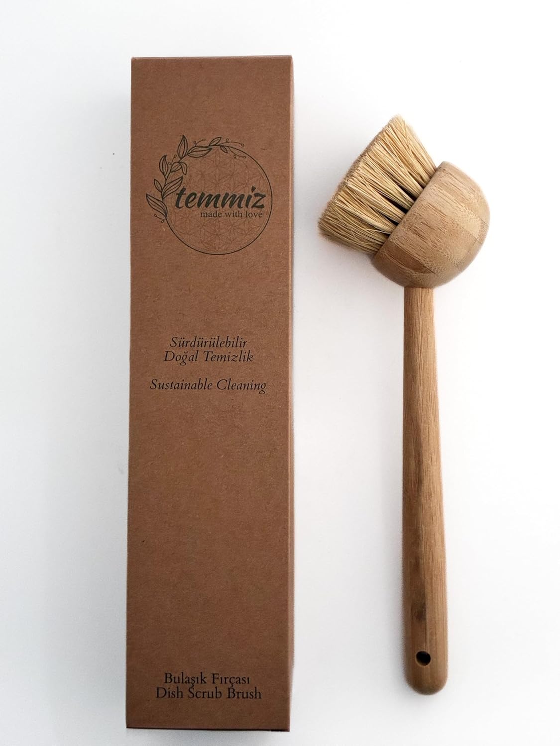 BAMBU BULAŞIK FIRÇASI SİSAL LİFLİ - TEMMİZ DISH BRUSH WITH SISAL FIBER