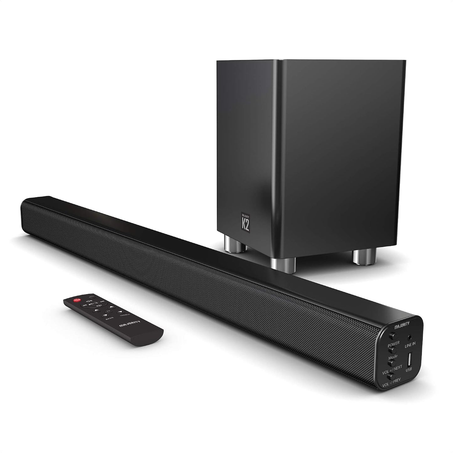 Majority K2 Bluetooth' lu Kablosuz Soundbar ve Subwoofer