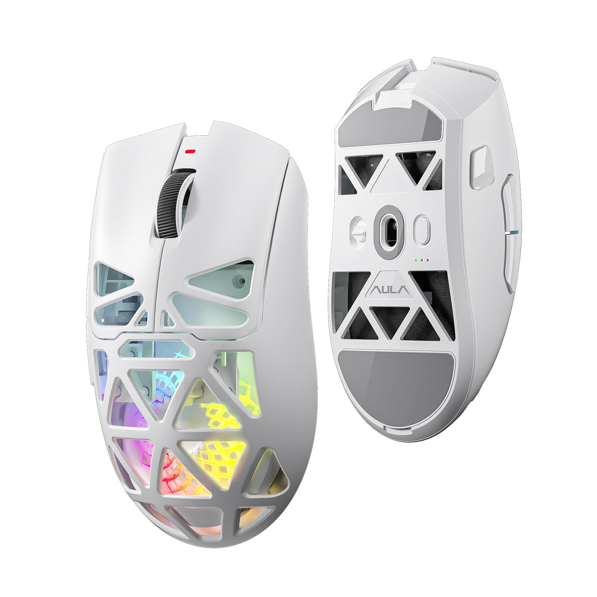 Aula SC620 PAW3311 Sensör 12000 DPI 1000Hz Kablolu ve Kablosuz Gaming Oyuncu Mouse Beyaz