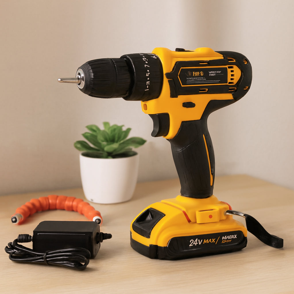 Şarjlı Matkap Seti 24W 1350 RPM Çantalı