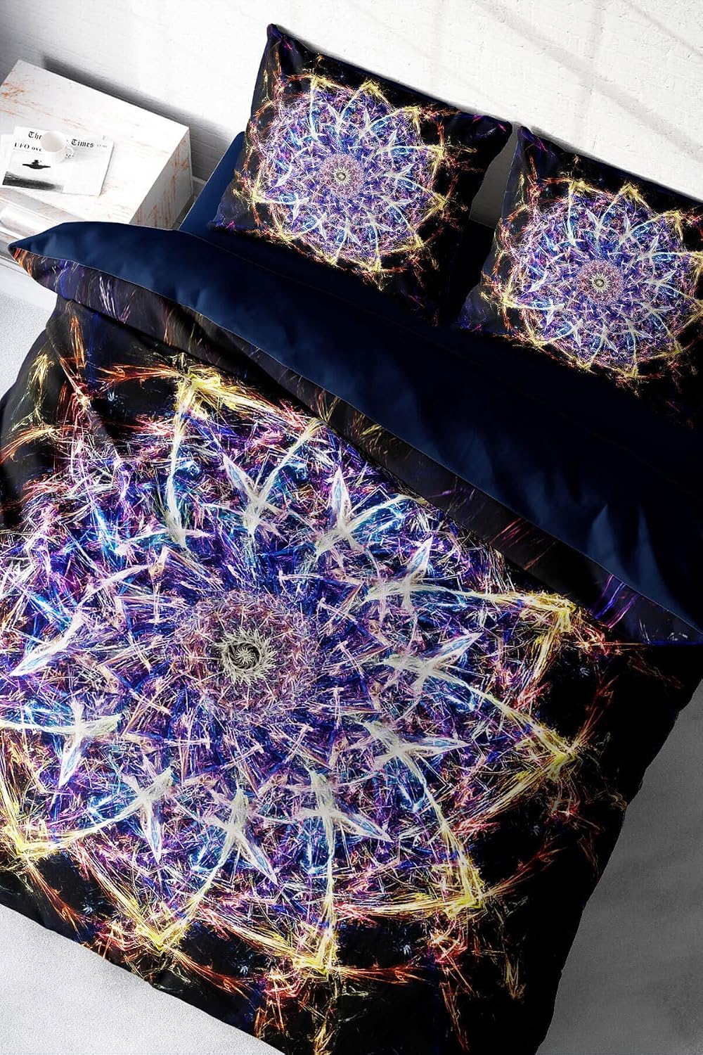 MONOHOME%100 Pamuk Saten Çift Kişilik Nevresim Takımı Mandala Desenli, MONOHOME37673