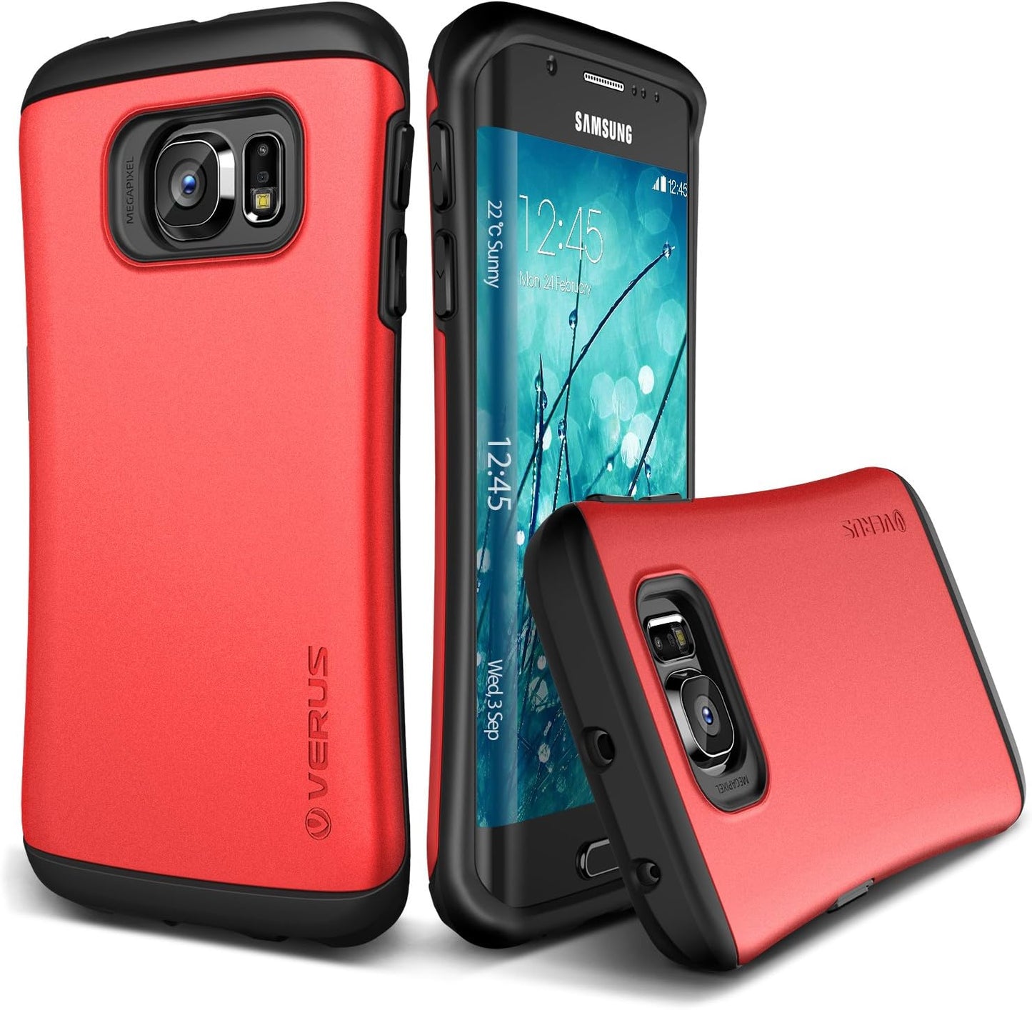 VRSHDS6E Galaxy S6 Edge Thor Hard Drop Kılıf, Arka Kapak Kırmızı