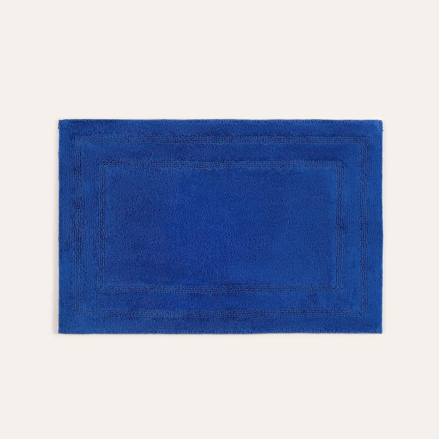 Solıd Çift Taraflı Pamuk%100 Pamuk Banyo Paspası 40x60 Cm Koyu Mavi