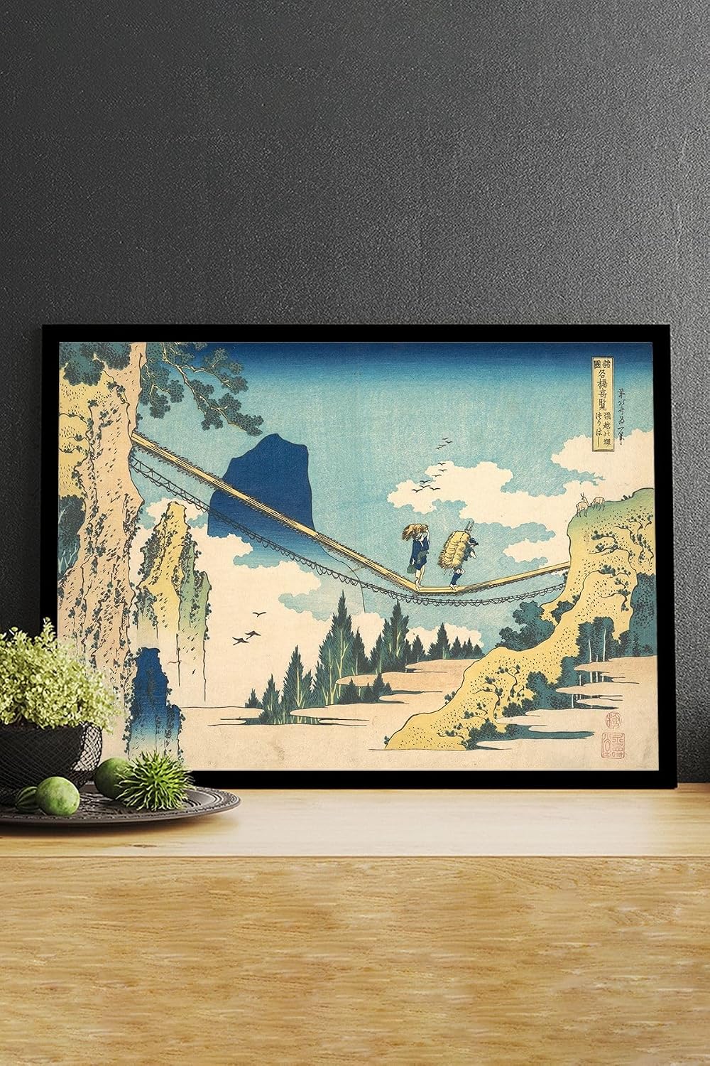Postermanya (pster14774) The Suspension - Katsushika Hokusai Sanatsal Çerçeveli Tablo 50 x 70