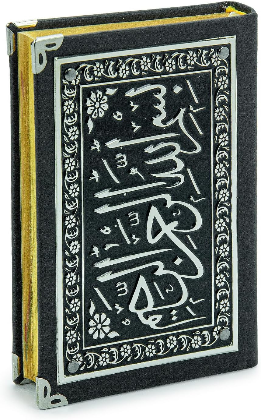 Yaldızlı Kaplama Kur'an-ı Kerim (Çanta Boy) Gümüş