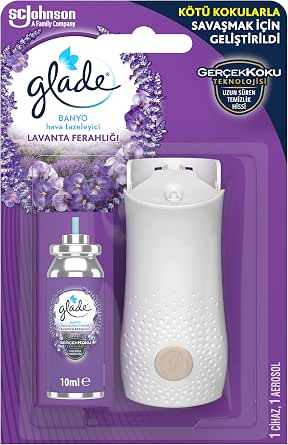 Glade Banyo Hava Tazeleyici Cihaz ve Yedek Lavanta Ferahlığı 10 ml