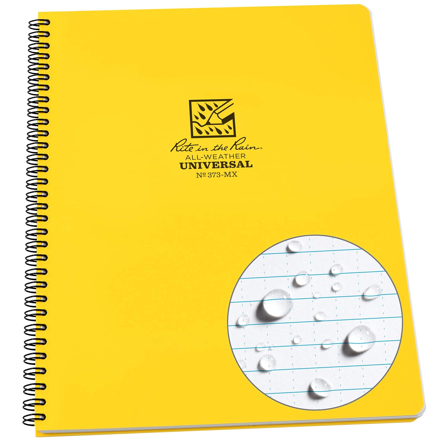 Rite in the Rain Universal Maxi notebook Side spiral Bound Beyaz/sarı (size 8.5 x 11)