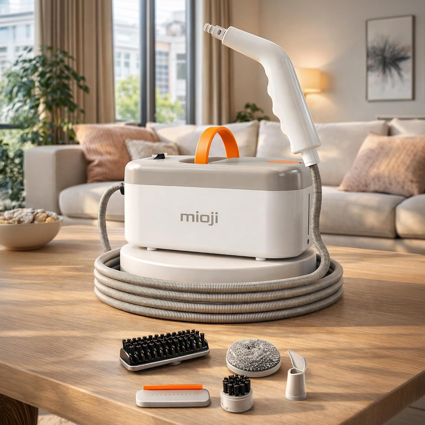 Mioji ST6 20 Saniyede Hızlı Buhar Çıkışı 5.5 Bar 1200W Buharlı Temizlik Makinesi
